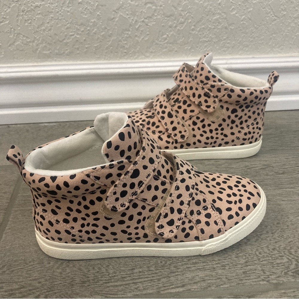 Cat and Jack Leopard Print kids sneakers size 12